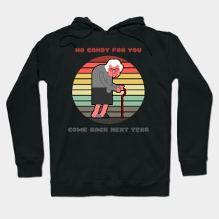 Sunset Old Lady / No Candy for You Hoodie